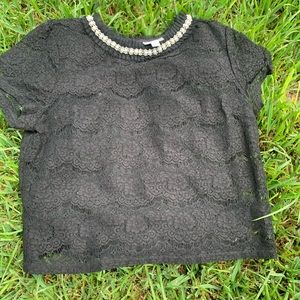 Black lace blouse size large